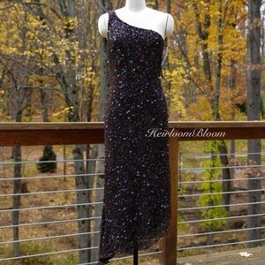 Vintage 90s Sequin Asymmetrical One-Shoulder Fairy Dress
